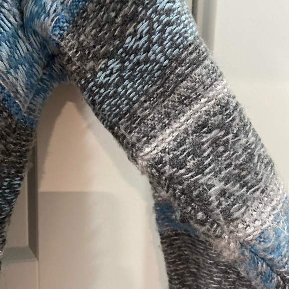 Chico’s Elaine Cardigan Duster with fur Blue Size 2 (Large) - Picture 6 of 14